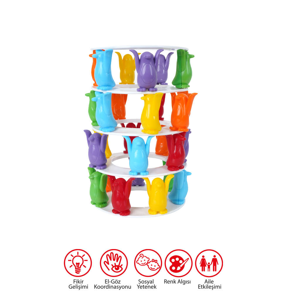 Penguin Tower - Penguenleri Çek, Kuleni Yıkma Eğlenceli Kutu Oyunu - 2
