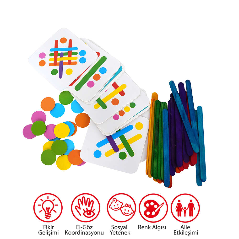 Stick Placement - Çubuk Yerleştirme Eğlenceli ve Eğitici Kutu Oyunu - 2