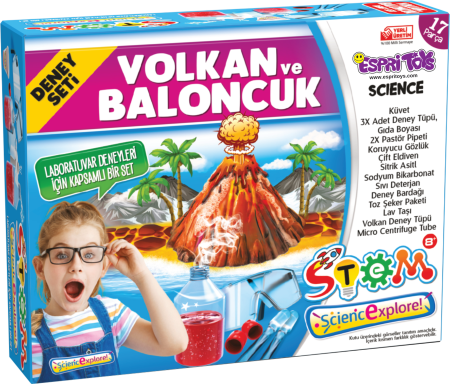 Volkan ve Baloncuk Deney Bilim Seti Çocuklar İçin Eğitici Kutu Oyunu - 1