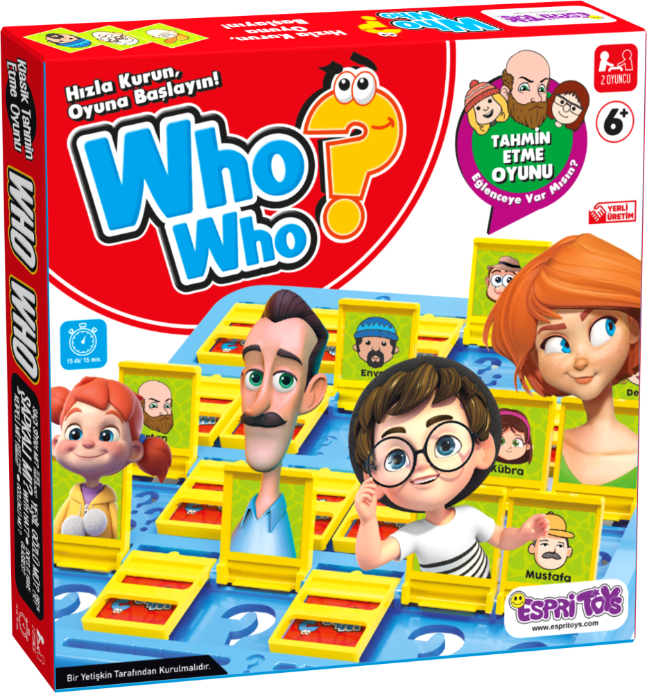Who Who / Bil Bakalım - 24 Karakterli Eğitici ve Eğlenceli Tahmin Kutu Oyunu - 1